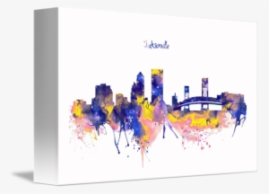 "jacksonville Skyline Silhouette" By Marian Voicu - Silhouette