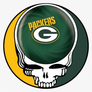Green Bay Packers Skull Logo Iron On Transfers - Grateful Dead Steal Your Face