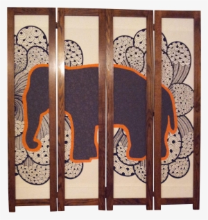 "elephant In The Room" White Divider On Chairish - Black And White Pattern Ikea