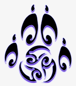 G Pawprint Tattoo - Blackwolf Majik Logo Ornament (oval)