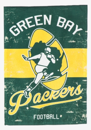 Green Bay Packers Vintage Garden Flag 18"h 3 Pc Min