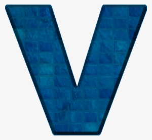 Letter V In Blue