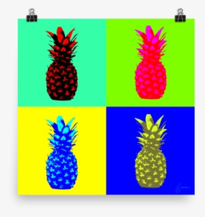 Image Of Andy Warhol Inspired Pineapple Wall Art - Art