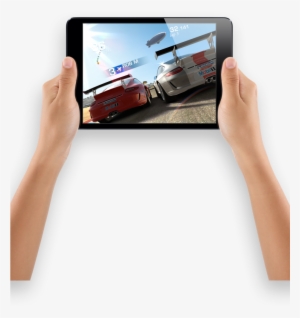 Tablet In Hands Png Image - Hands Holding Ipad Png