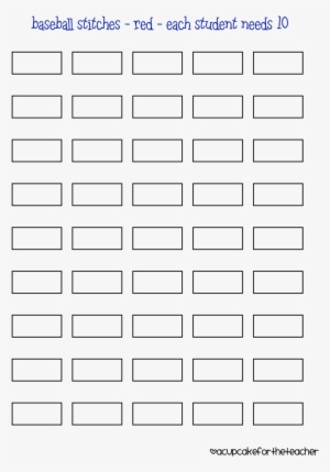 Baseball Stitches Red Each Student Needs 10 Acupcakefortheteacher