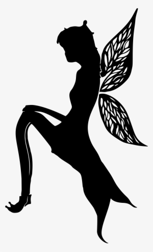Clipart Sitting Fairy Silhouette Variation Png Sitting - Hada Sin Alas Png