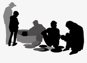 People Sitting Silhouette Png - Market Silhouette