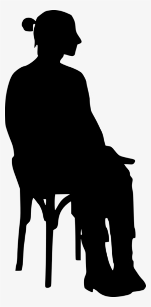 Free Png Sitting In Chair Silhouette Png Images Transparent - Portable Network Graphics