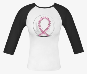 #pink #breast #cancer Ribbon Baseball With The Stitches - Not Going Down Without A Fight Brain Tumors