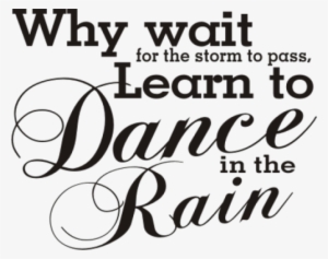 Why Wait For The Storm To Pass - Wait For The Storm To Pass Quote