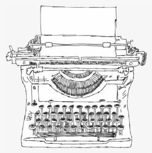28 Collection Of Typewriter Drawing Transparent - Writer Tumblr Png