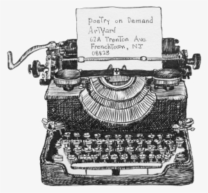 Poetry On Demand - Typewriter Drawing Transparent