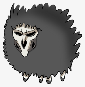 Overwatch Mammal Black And White Head - Fluffy Reaper