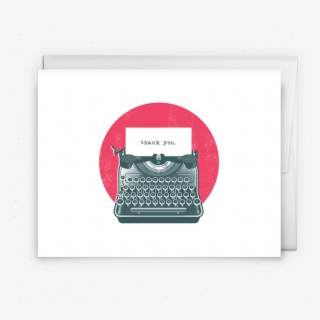 Thank You Typewriter Card - Smiley