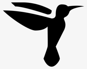 It's A Outline Of A Humming Bird As It Is Flying With - Hummingbird