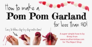 How To Make A Diy Pom Pom Garland For Less Than $10 - How-to