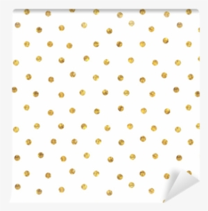 Seamless Polka Dot Golden Pattern