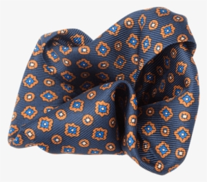 Gh818b - Gagliardi Navy & Gold Geometric Pocket Square