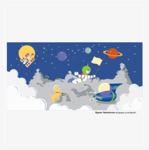 Space Adventures- Diy Paint By Number Wall Mural From - Mural