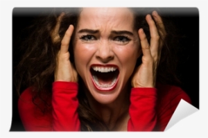 Angry, Desperate Woman Screaming Wall Mural • Pixers® - Female Screaming