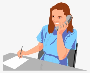 Women Clipart Phone Call - รับ โทรศัพท์