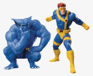 Cyclops And Beast 1/10th Scale Artfx Statue - Kotobukiya 90 X Men