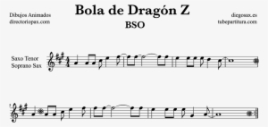 Dragon Ball Z Opening Sheet Music For Alto And Baritone - Dragon Ball Alto Sax