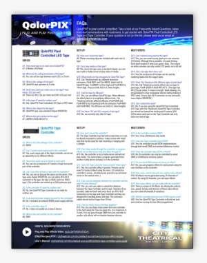 Qolorpix Tape Controller User's Manual - Faq