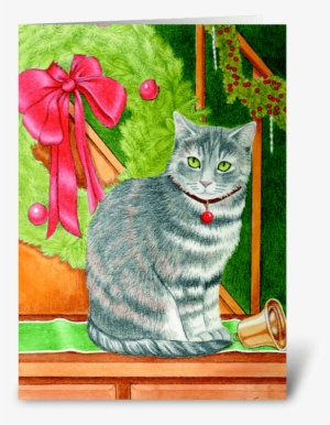 Christmas Cat Greeting Card - Pet