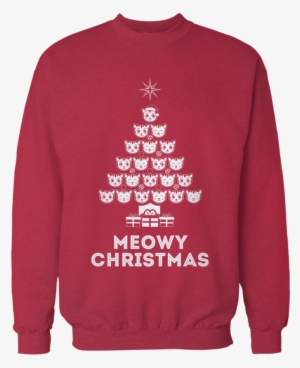 Meowy Christmas Cat Ugly Christmas Sweater - Ugly Sweater Wonder Woman