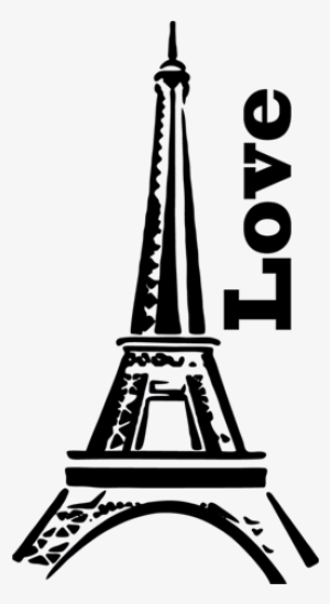 Este Romántico Vinilo Decorativo Une Dos De Los Mayores - Eiffel Tower Clip Art