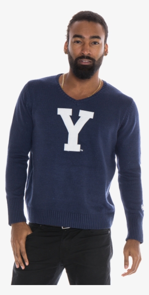 Brigham Young University Men's V-neck Sweater - Long-sleeved T-shirt