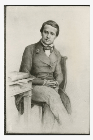 Louis Pasteur As A Young Man Biographies Famous People - Giclee Painting: Portrait Of Louis Pasteur, 61x41cm.