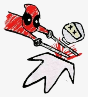 Freetoedit Cute Kawaii Chibi Marvel Deadpool Murder - Deadpool Cartoon Drawing