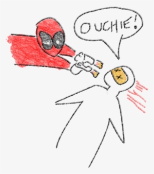 Daddy Needs To Express Some Rage - Deadpool Drawing In Movie