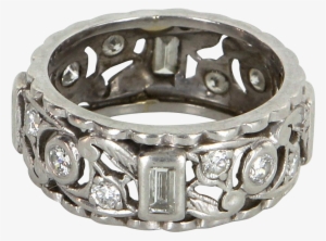 Vintage Art Deco Era Eternity Ring - Engagement Ring