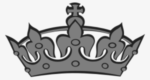 This Free Clip Arts Design Of Grey Crown - Crown And Wand Clip Art