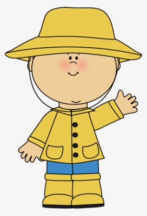 Boy In Raincoat Cartoon