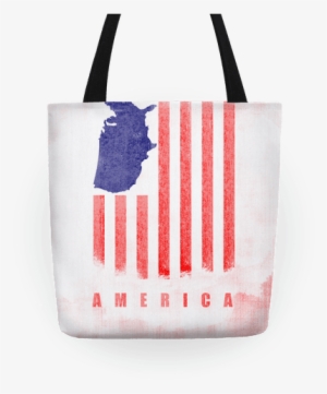 American Flag Tote - Baseball Tee