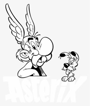 Asterix & Idefix 01 Logo Black And White - Asterix Png