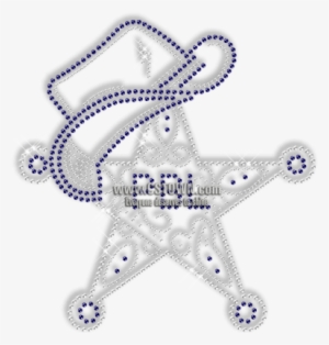 Cowboy Star Image Hotfix Rhinestone Design - Hotfix