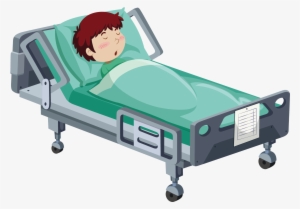Hospital Bed Patient Clip Art - Hospital Bed Transparent Background