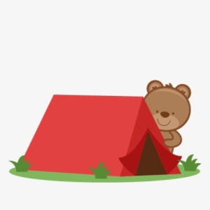 Bear With Tent Svg Scrapbook Cut File Cute Clipart - Clip Art