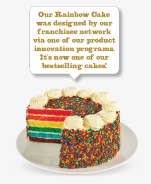 We're More Than Just A Pretty Face - Cheese Cake Shop Rainbow Cake