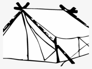 Tent Clipart Line Drawing - Wall Tent