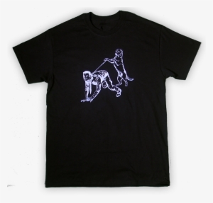 Image Of Human Walking Black Tee - T-shirt