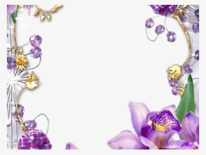 Flowers Borders Clipart Violet Flower - Pink And Purple Flowers And Butterfly Borders