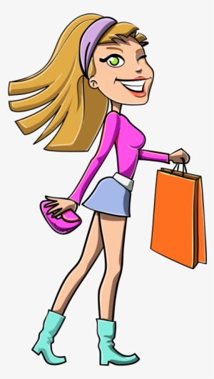 Girl Shopping Vector Png Transparent Image - Girl Shopping Vector Transparent Png