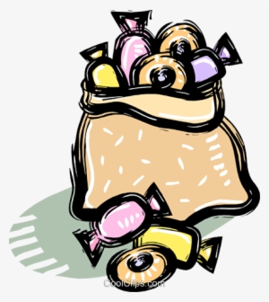 Bag Of Candy Royalty Free Vector Clip Art Illustration - Trunk Or Treat Gif