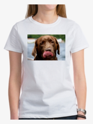 Chocolate Lab Lickin Women's Classic White T-shirt - Funny 5th Wedding Anniversary